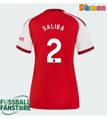 Arsenal William Saliba #2 Replik Heimtrikot Damen 2026-27 Kurzarm
